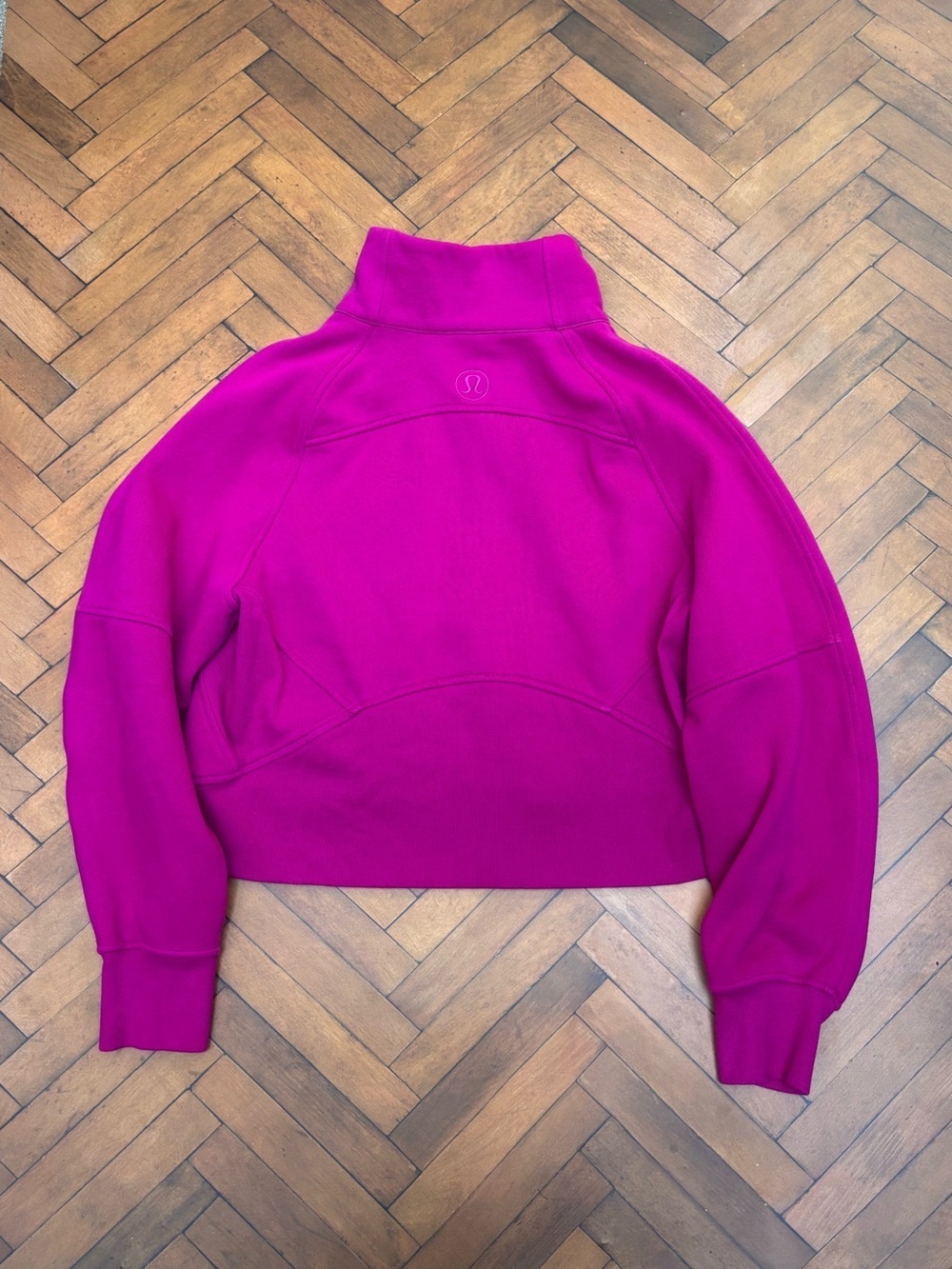 Lululemon Scuba Oversized Funnel Neck Half Zip In Ripened Raspberry/Gold XS/S - Picture 2 of 7